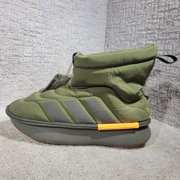 Adidas Adipuff Men's Size 9.5 US Olive Green High-Top Casual Shoes IF7387